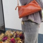 Bolso baguette de piel