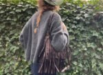 Bolso de piel con flecos hombro/bandolera - Imagen 2