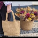 Bolso trenzado con asas, dos tamaños