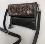 Bolso de piel con flecos hombro/bandolera