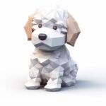 Figurita de perro de piel para bolso o llavero